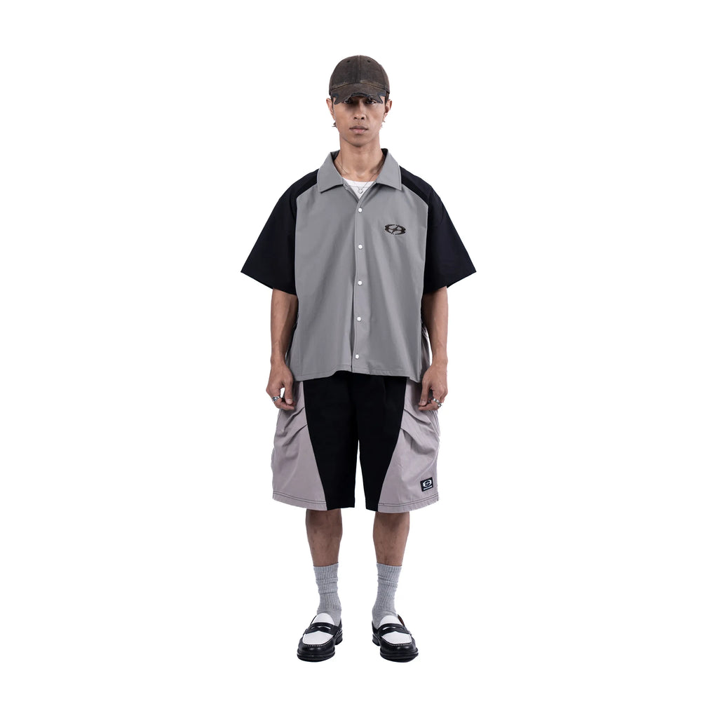 U8 BOXY SHIRT BLACK GREY