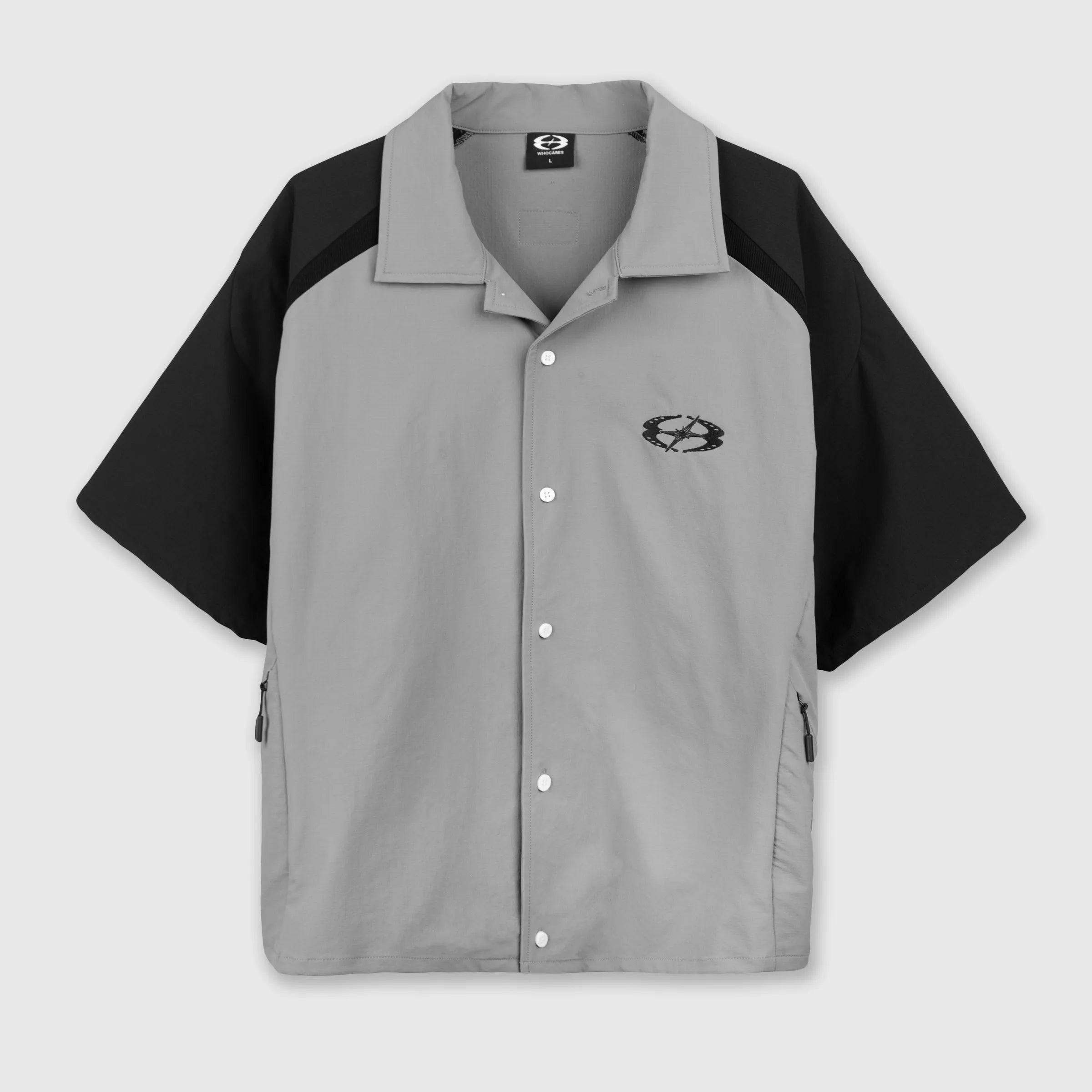 U8 Boxy Shirt Black Grey