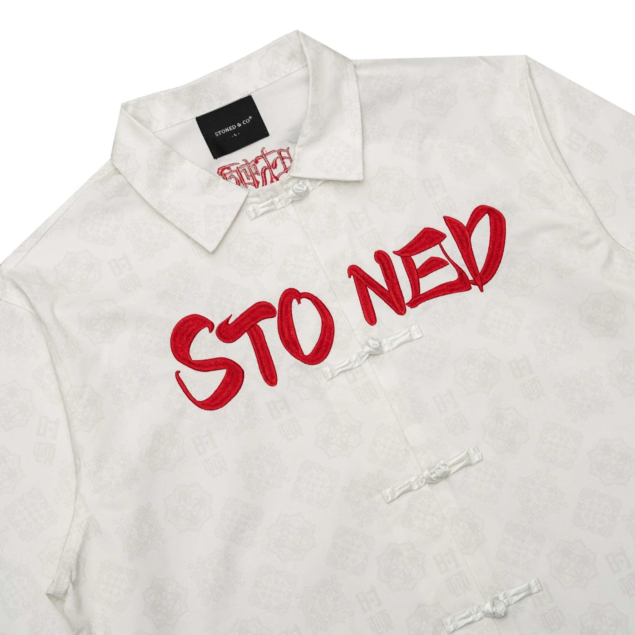 DARK HORSE : MONOGRAM TANG SUIT SHIRT WHITE