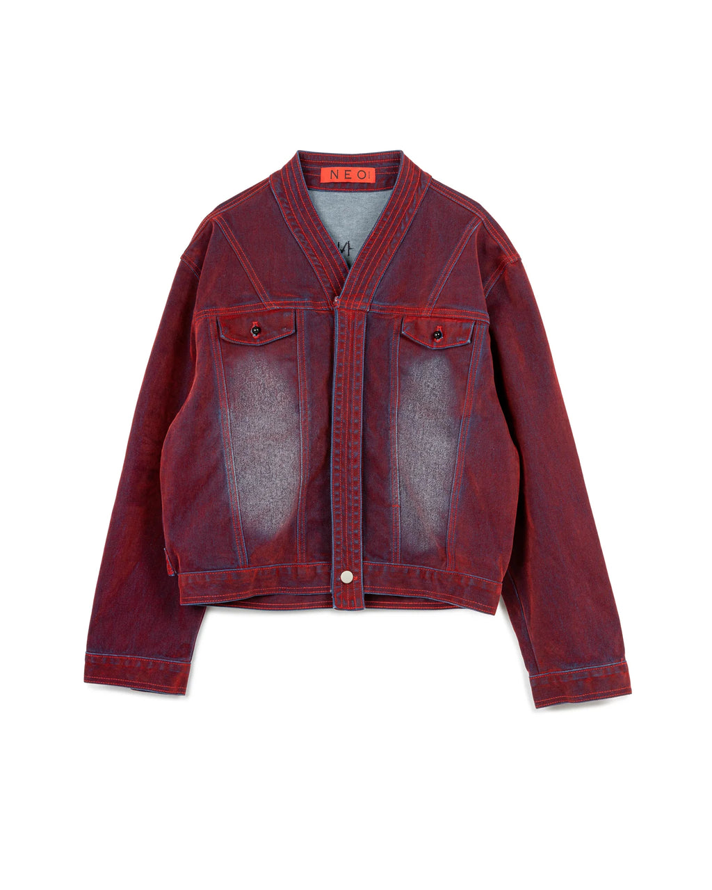 FADED WRINKLE JACKET RED