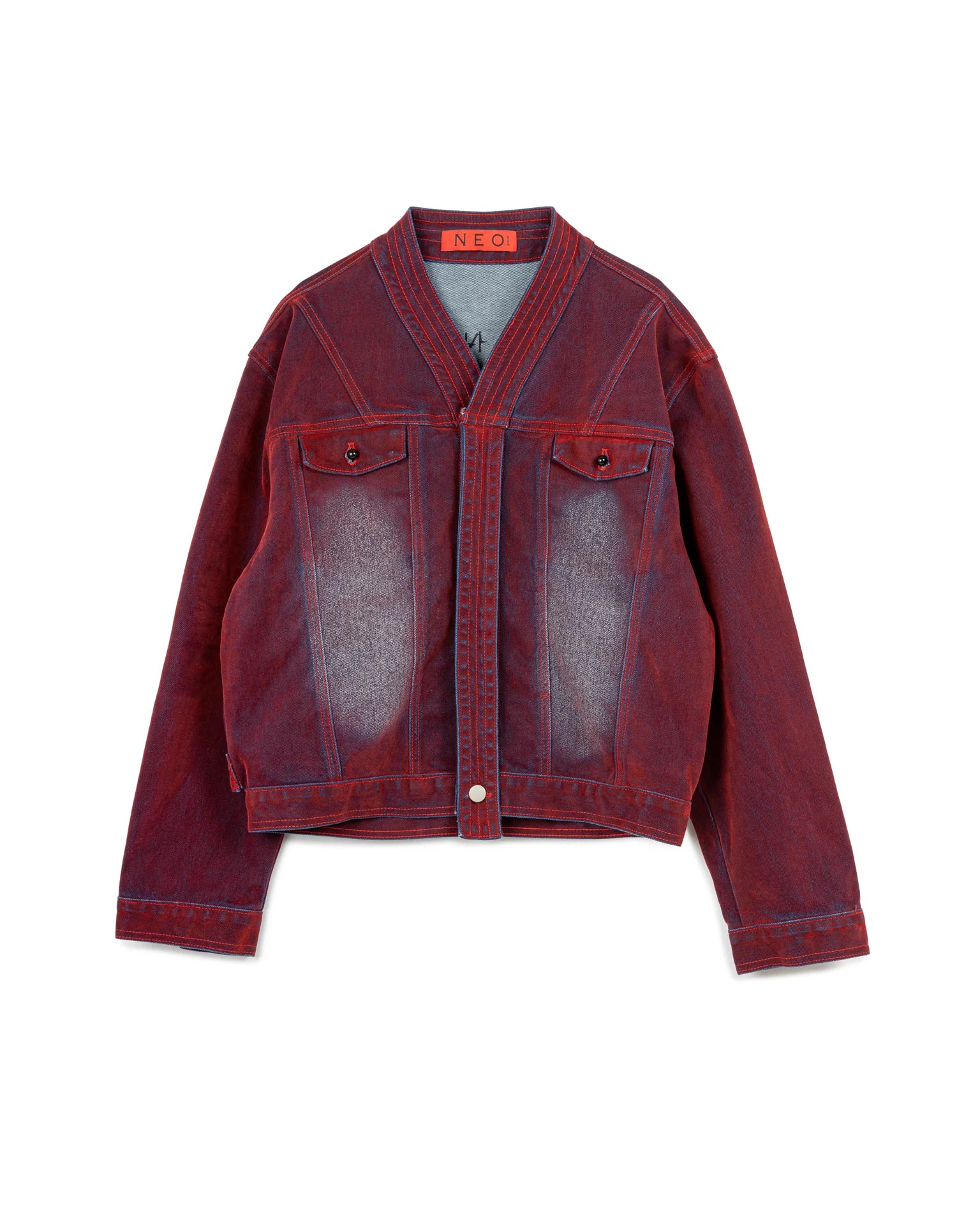 FADED WRINKLE JACKET RED