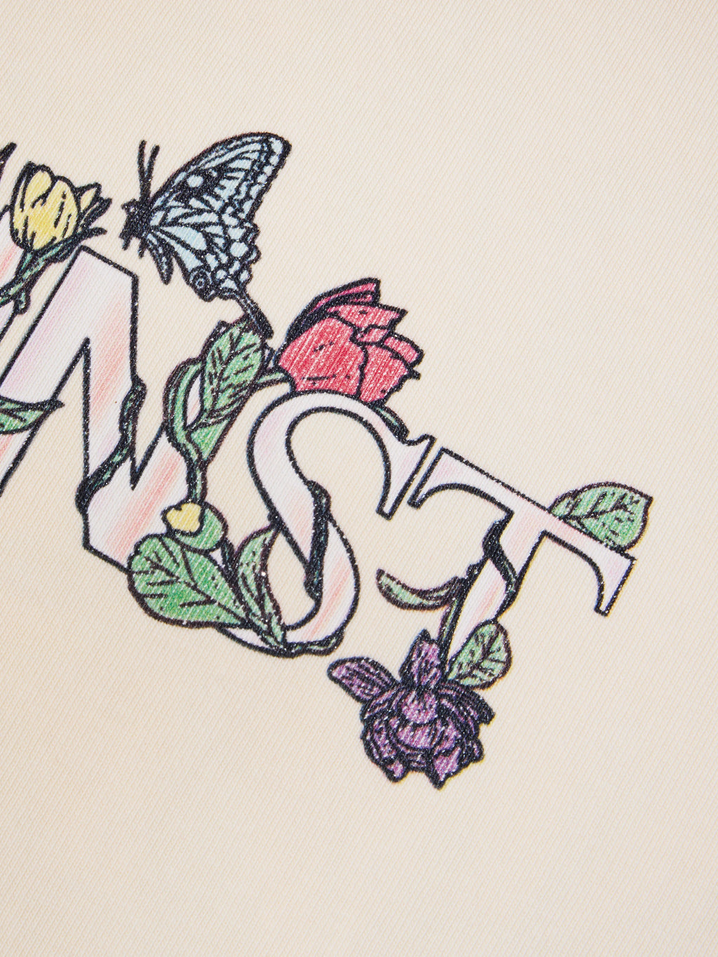 WASHED BUTTERFLY BOXY TEE CREAM