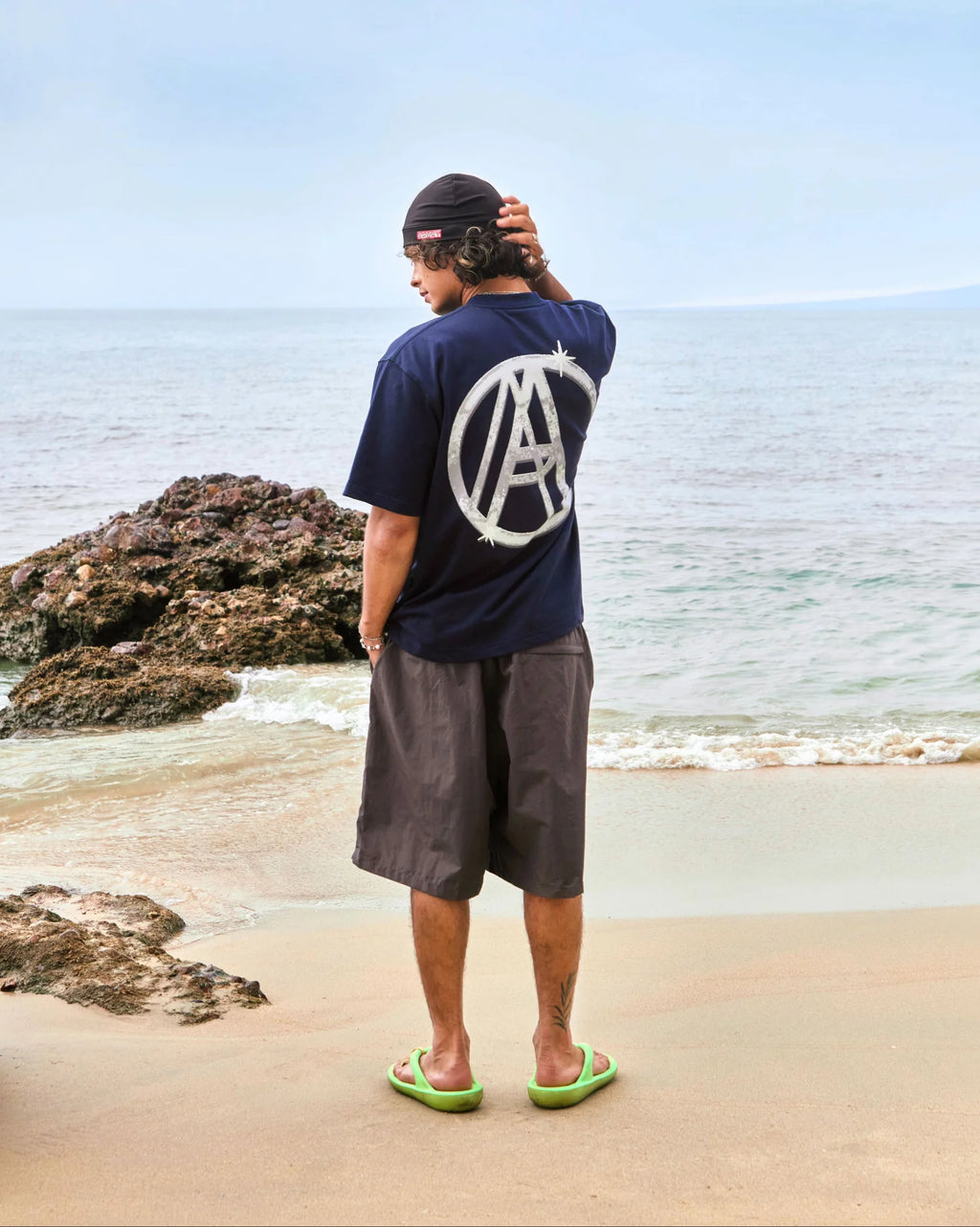 SHINE LOGO TEE NAVY