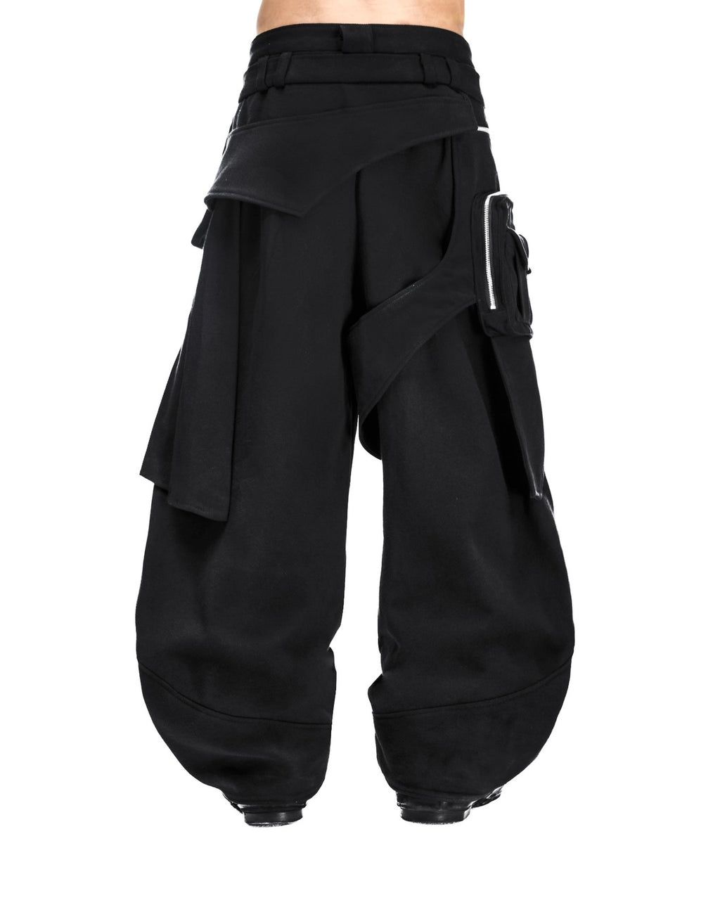 ACX' GEAR LAYERED SKIRT PANTS BLACK