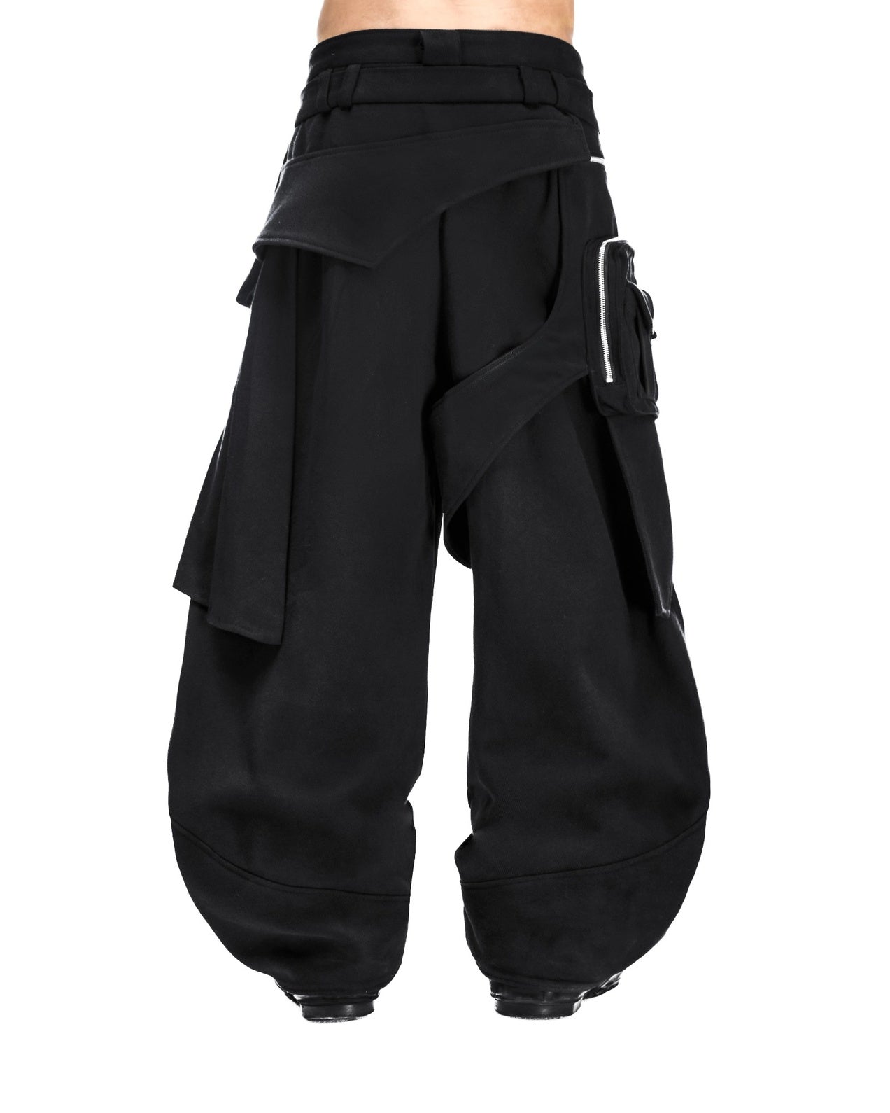 ACX' GEAR LAYERED SKIRT PANTS BLACK