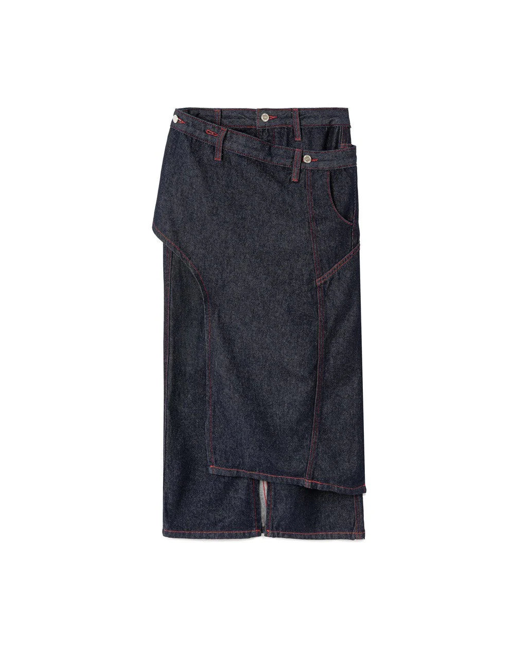 RED SELVAGE DENIM SKIRT
