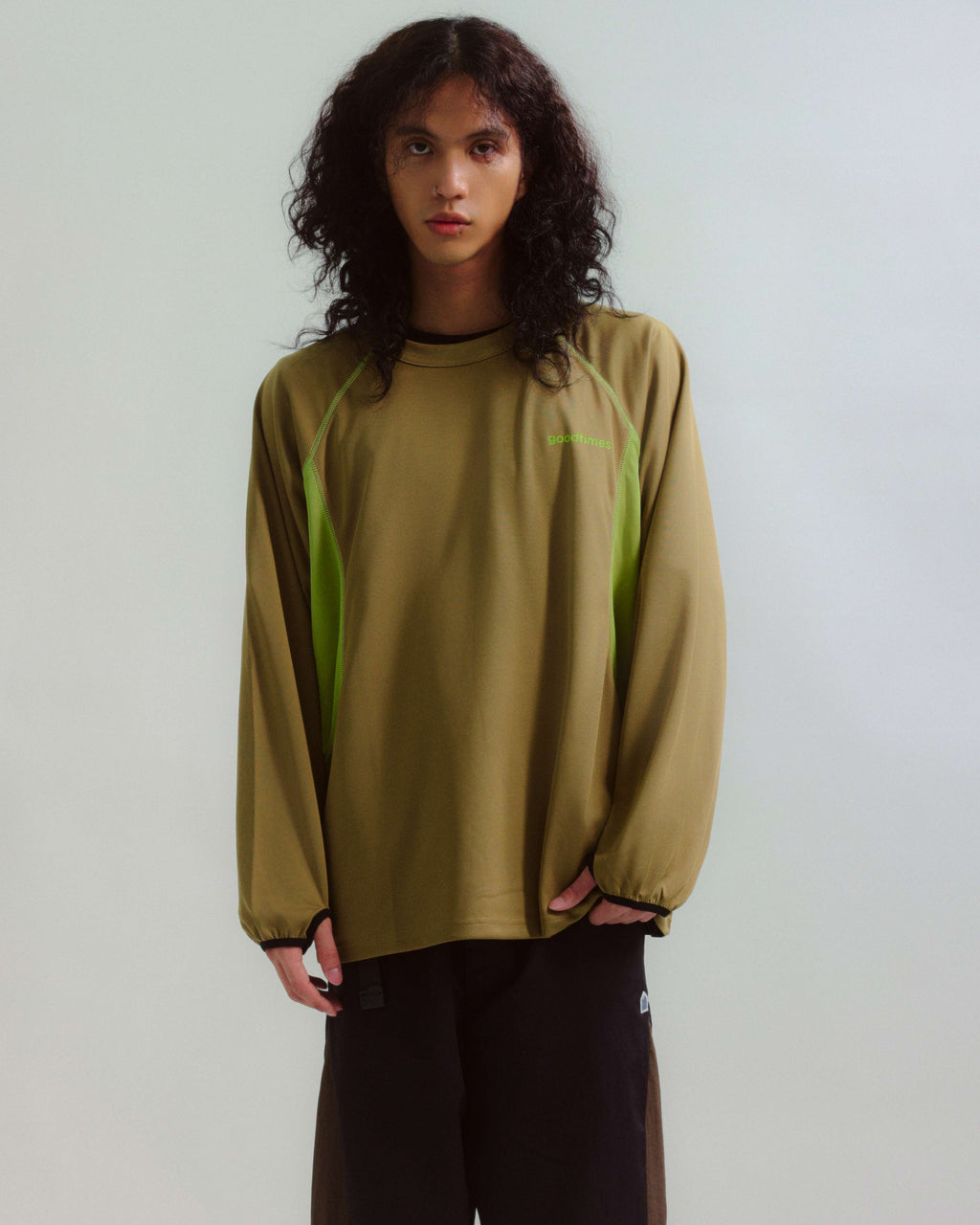 GoodTimes Lite L/S Tee Olive Green