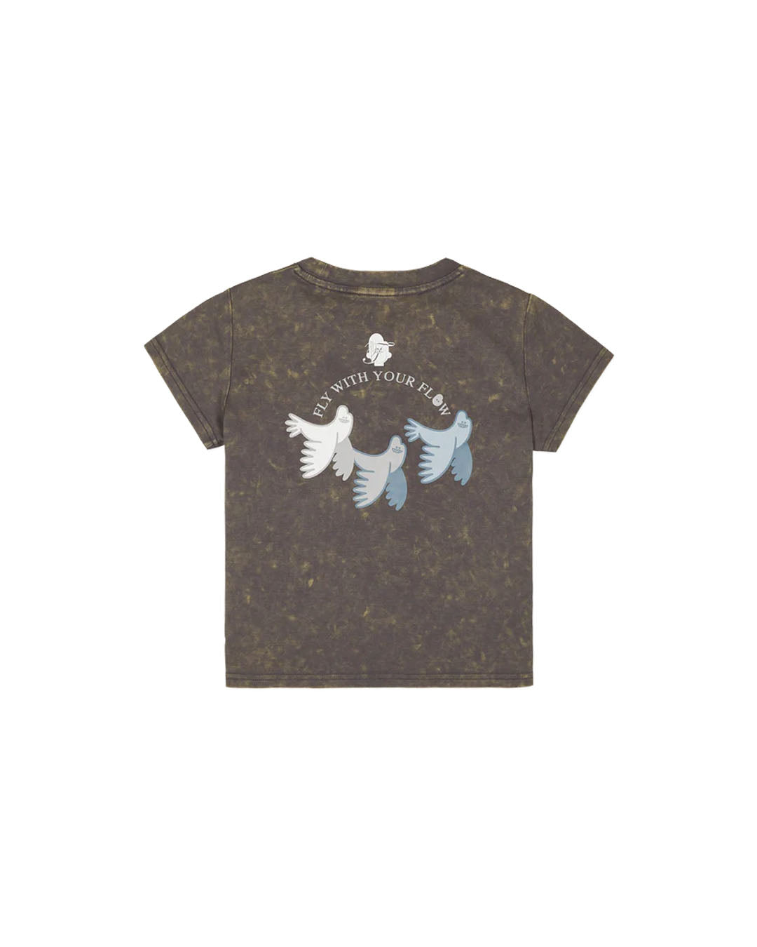 FLY WITH YOUR FLOW BABY TEE MUDDY GREEN
