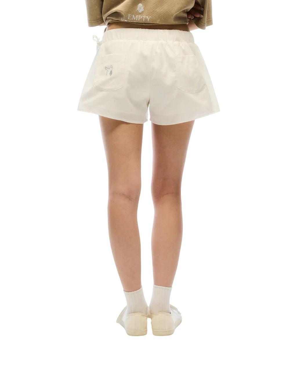 WANGTHIAN LOW WAIST SHORT PANT WHITE