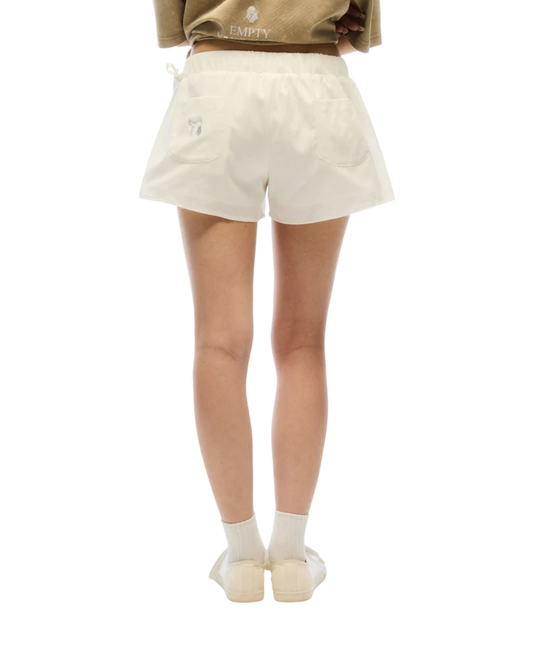WANGTHIAN LOW WAIST SHORT PANT WHITE