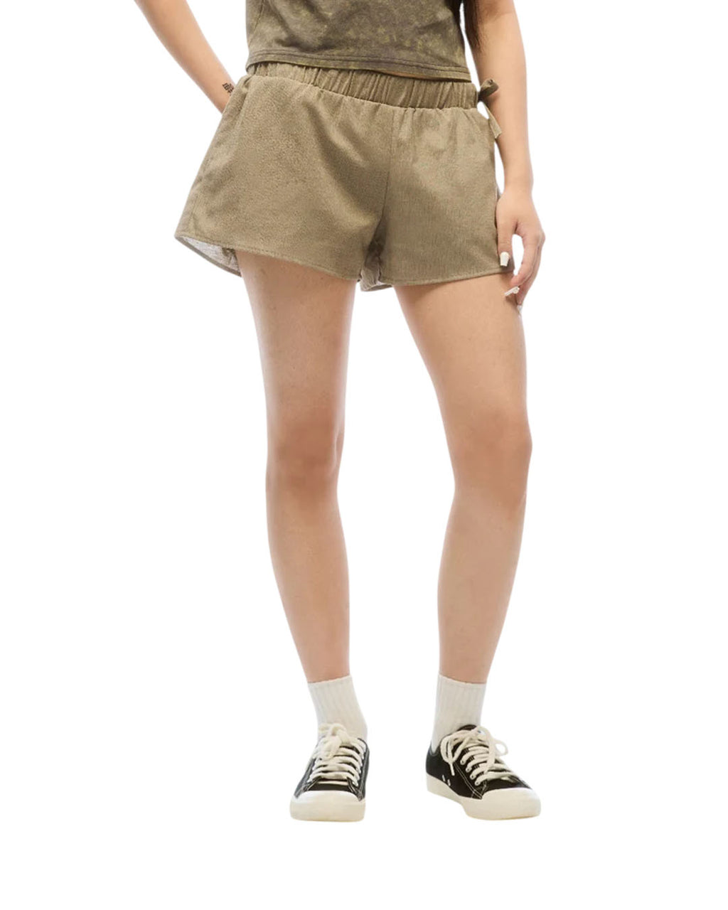 WANGTHIAN LOW WAIST SHORT PANT ARMY GREEN