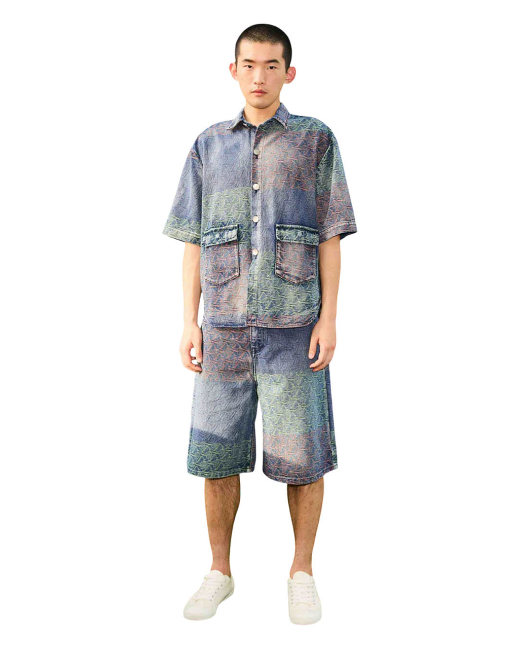 TRIO COLOR UNISEX JEANS SHIRT