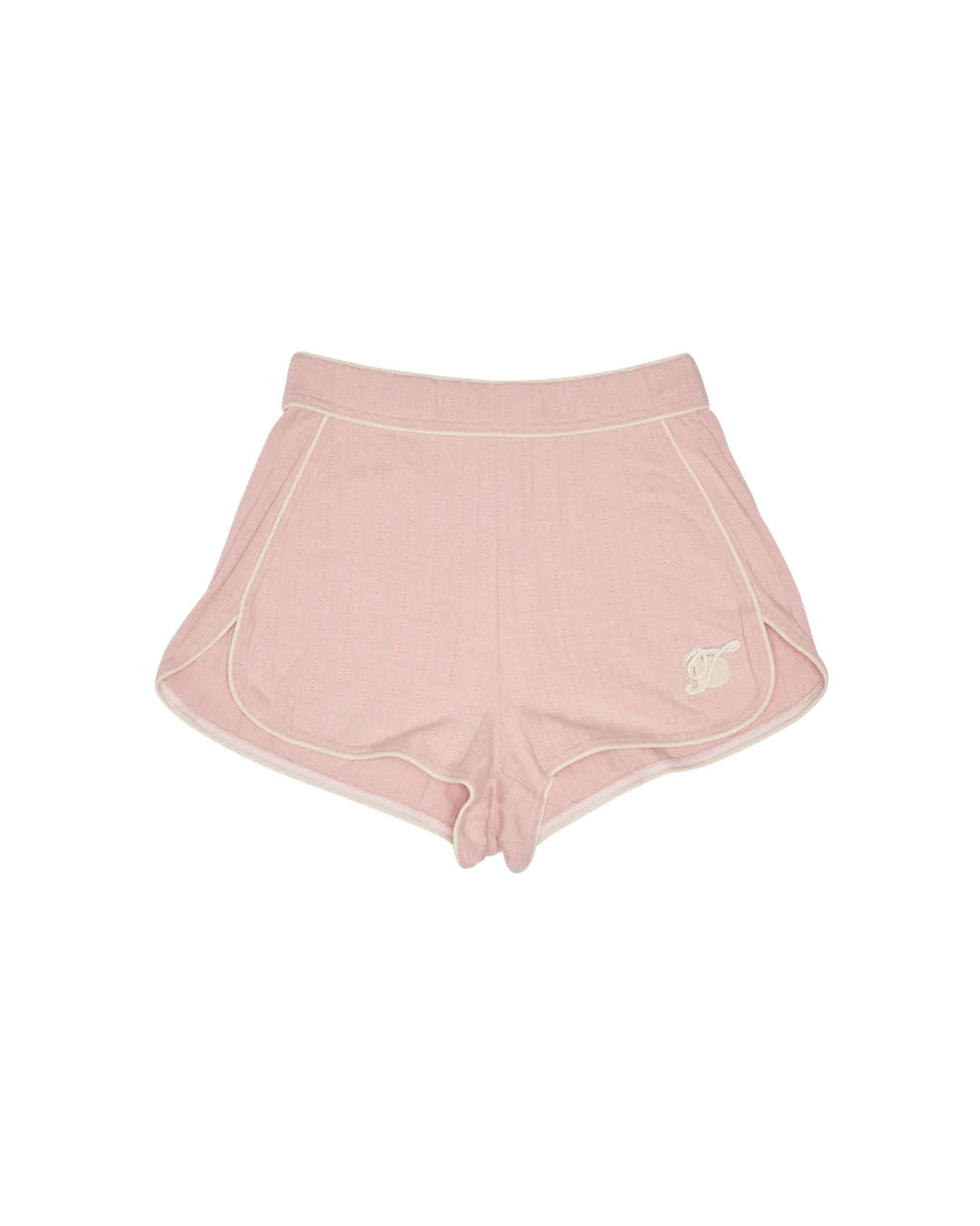 SPORTY STRETCH KNIT SHORTS PINK