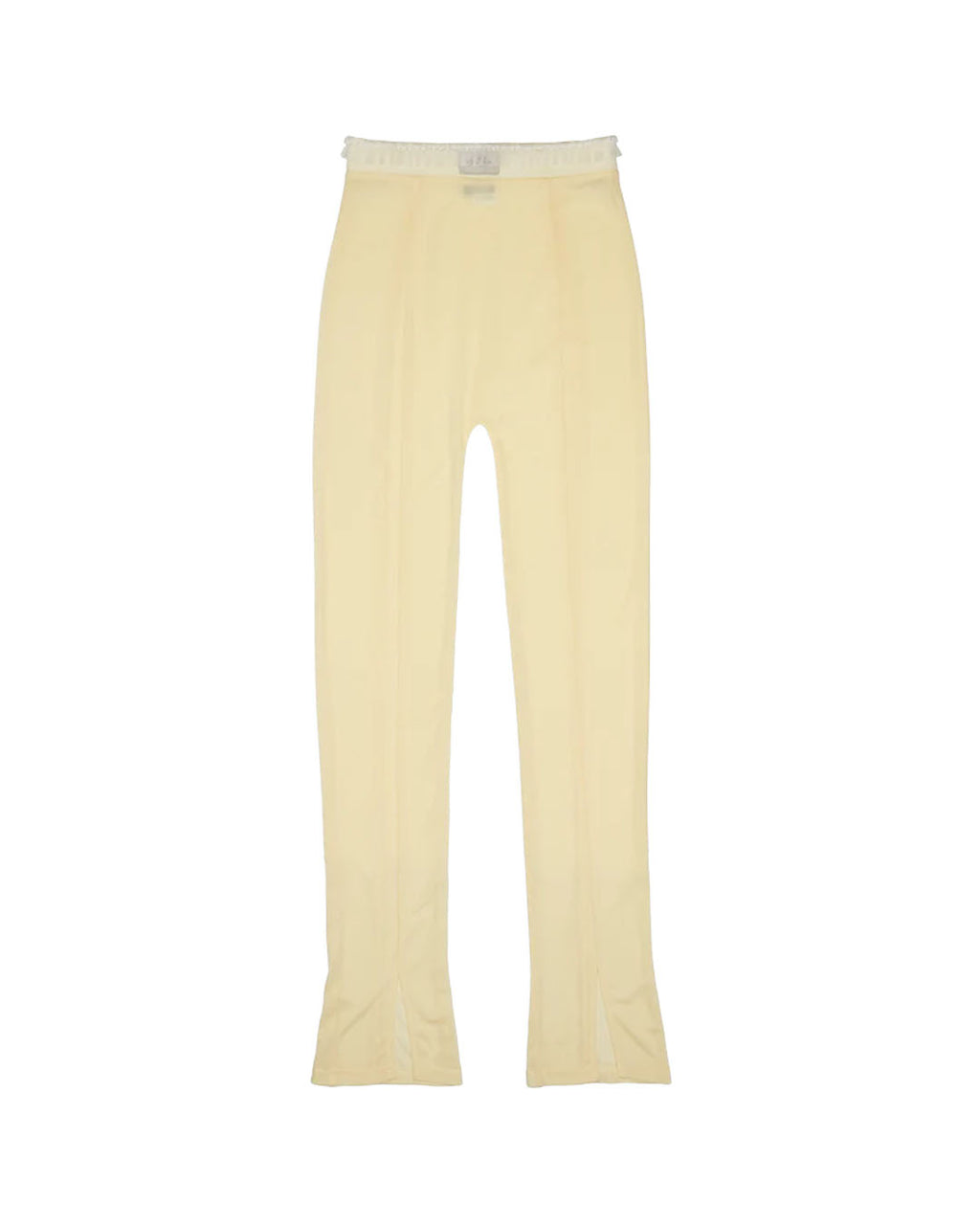 SHEER COLOR HIGH WAISTED SEE THROUGH LEGGING YELLOW