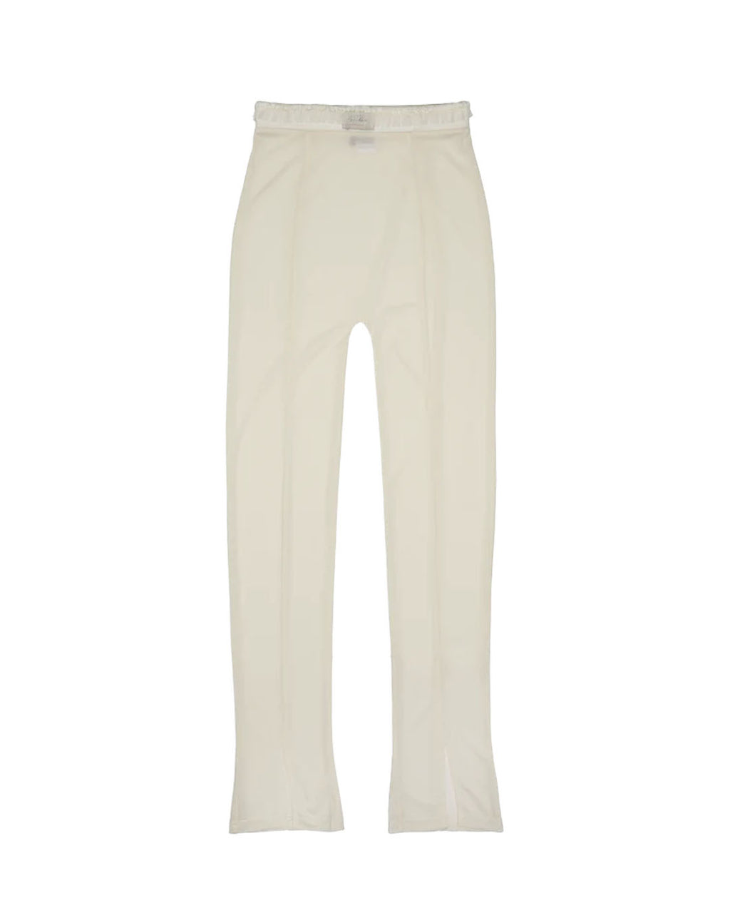 SHEER COLOR HIGH WAISTED SEE THROUGH LEGGING CREAM