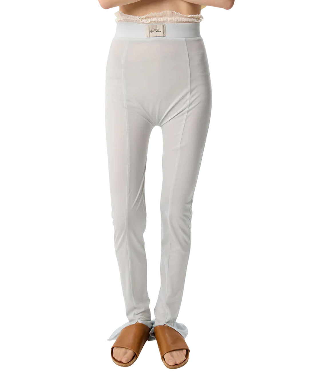 SHEER COLOR HIGH WAISTED SEE THROUGH LEGGING TURQUOISE