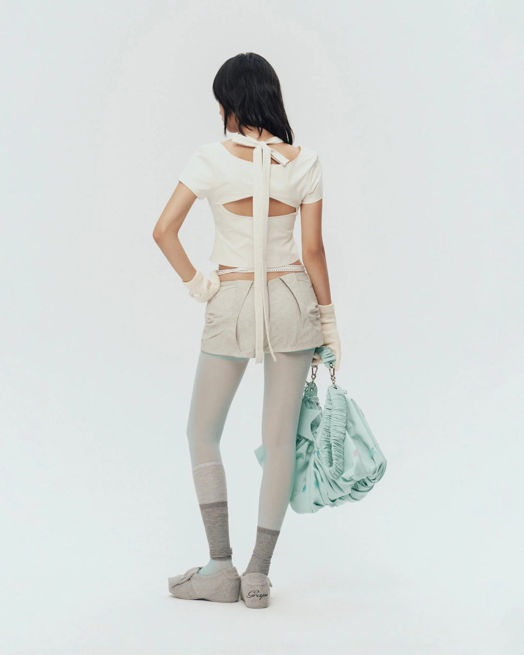 BIRDIE STRIPES TOP IVORY