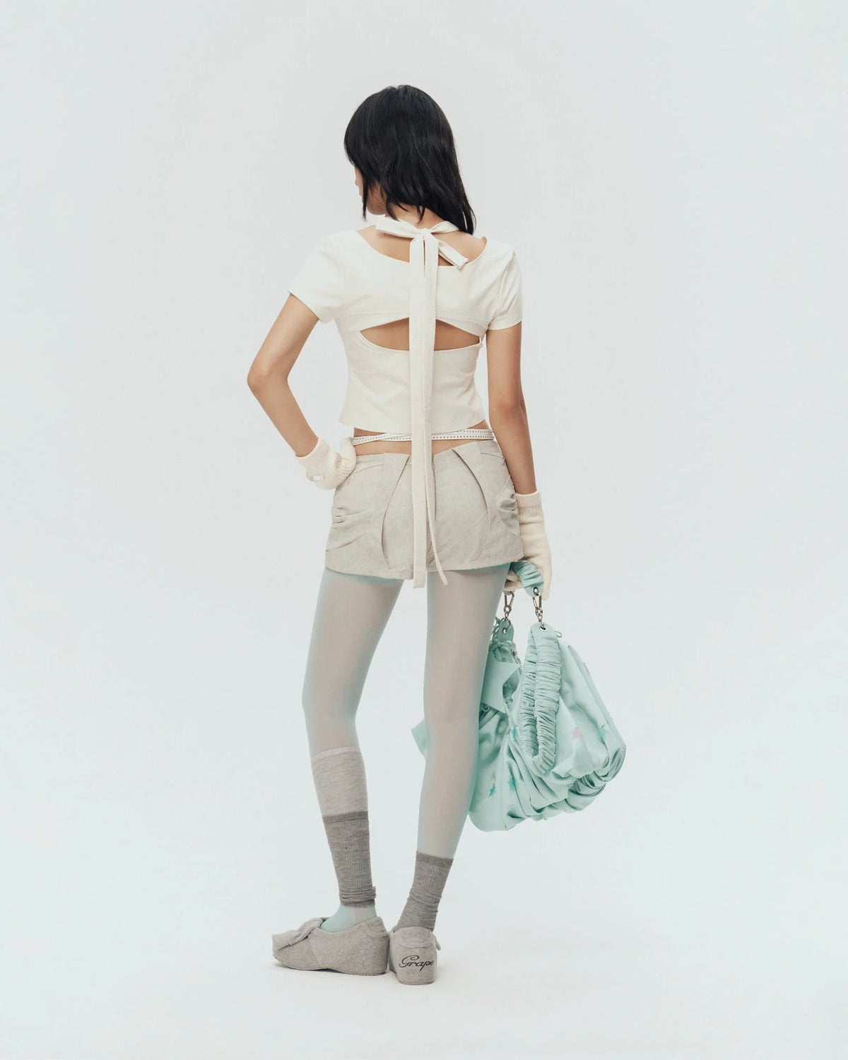 BIRDIE STRIPES TOP IVORY