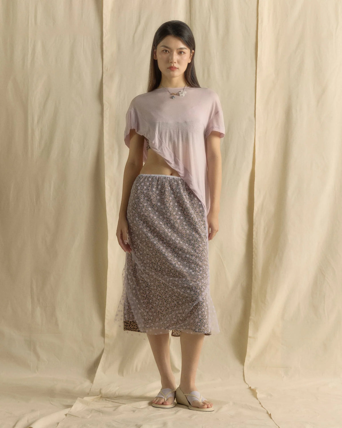 ONE SIDE SHOULDER TOP LILAC