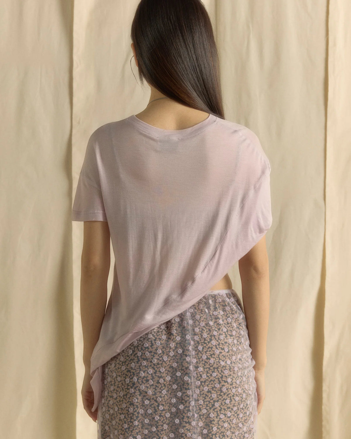 ONE SIDE SHOULDER TOP LILAC