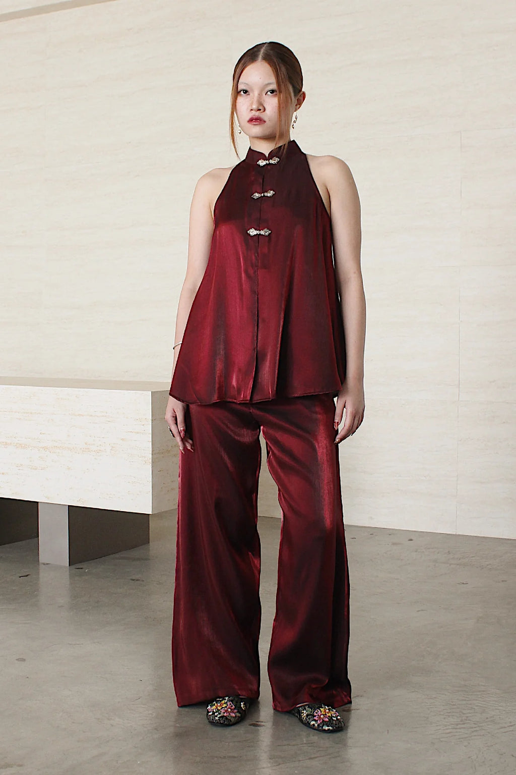 HALTER LUNA TOP - RED