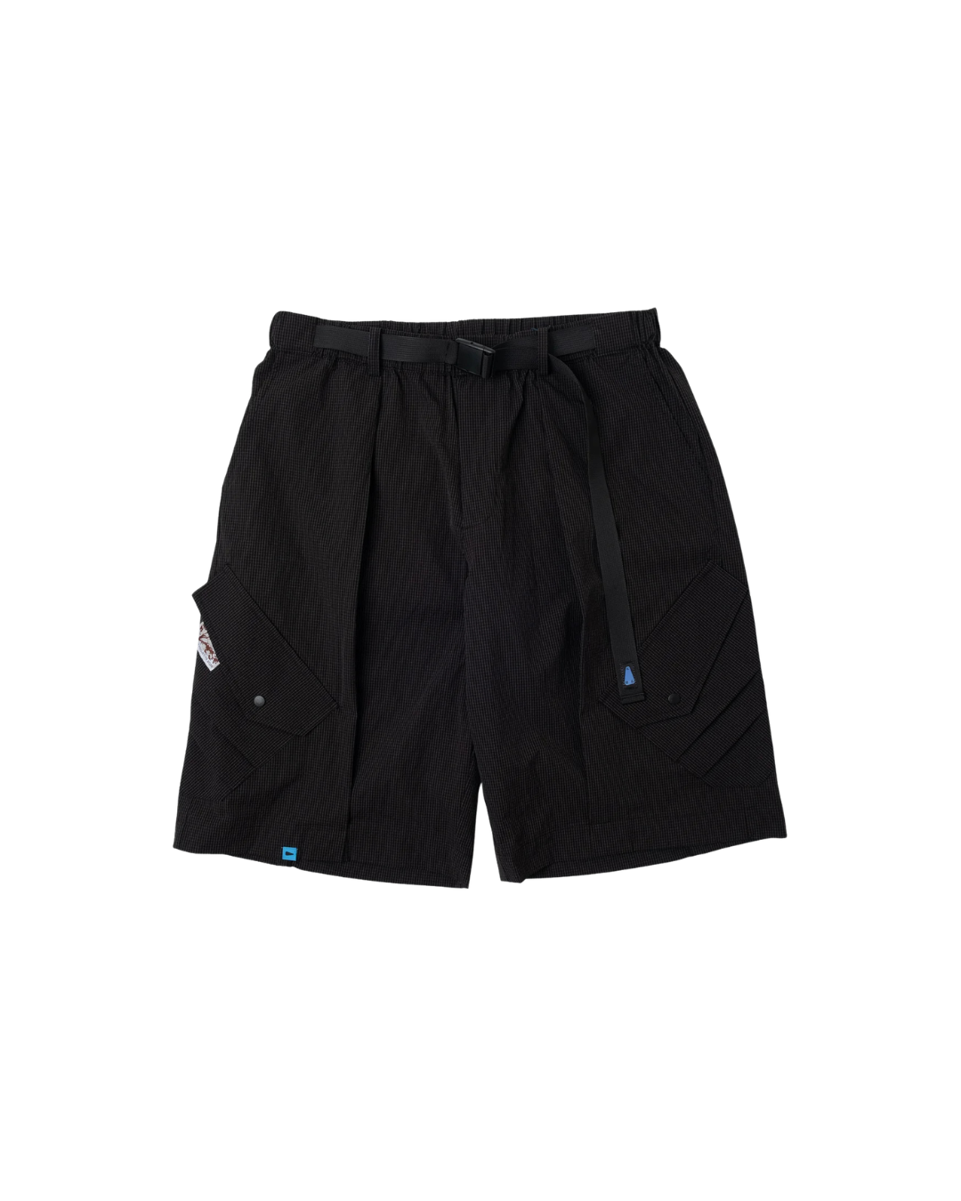 SEERSUCKER CARGO SHOTYS NYLON BLACK