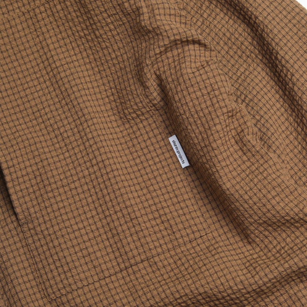 Shuren Checkered Sidepull Shirt / Linen