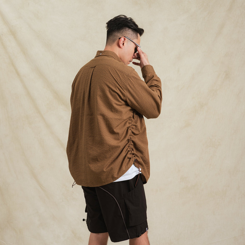 Shuren Checkered Sidepull Shirt / Linen