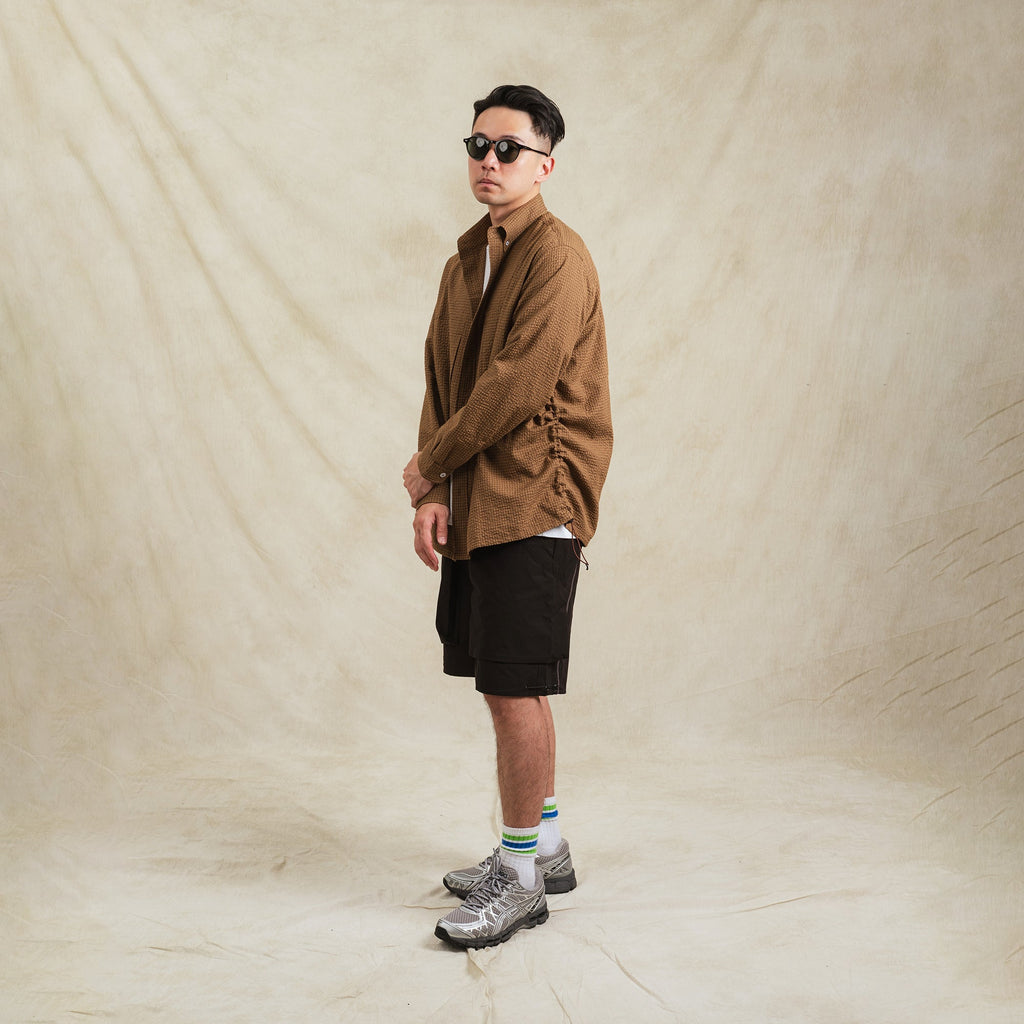 Shuren Checkered Sidepull Shirt / Linen