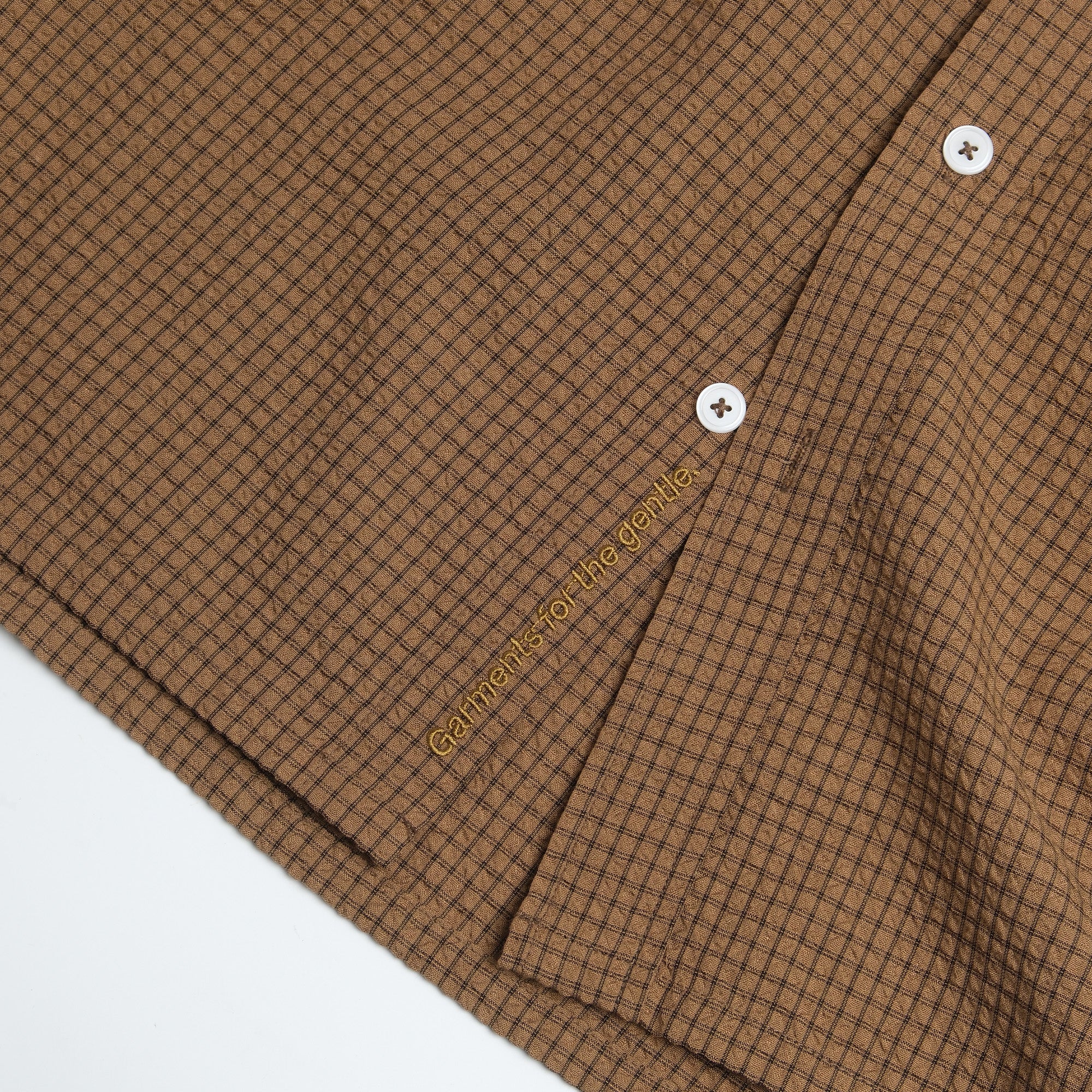 Shuren Checkered Sidepull Shirt / Linen