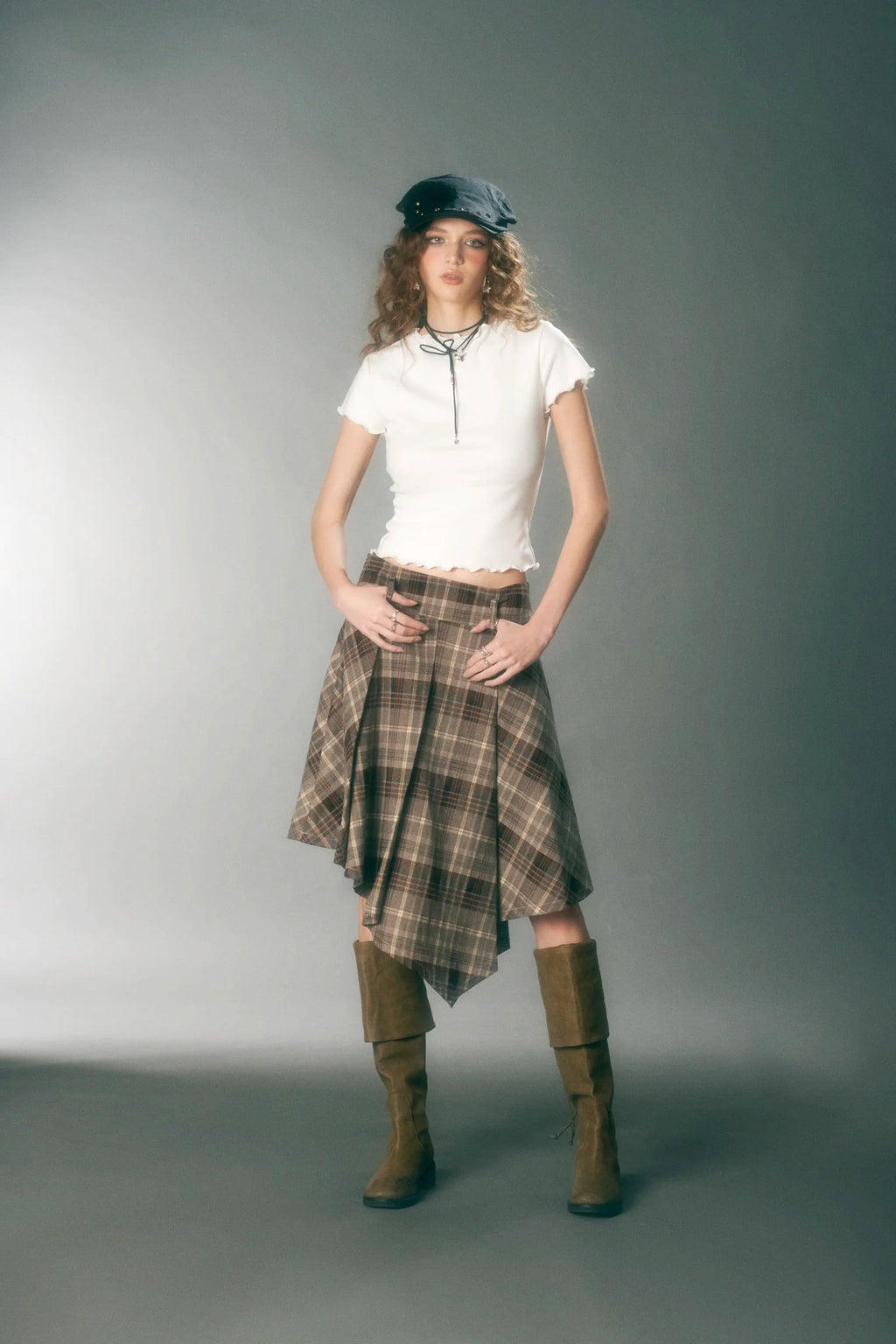 CLOVER SKIRT BROWN
