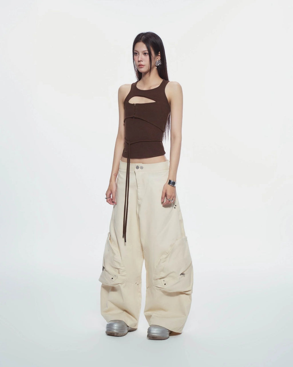CONRAD SLEEVELESS TOP BROWN