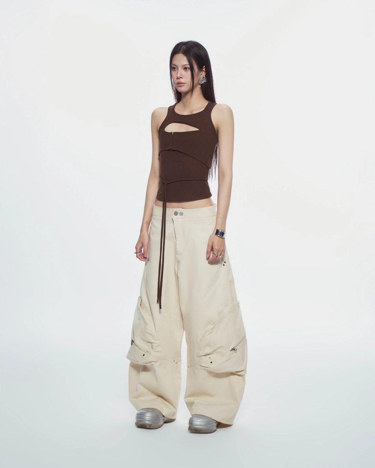 CONRAD SLEEVELESS TOP BROWN