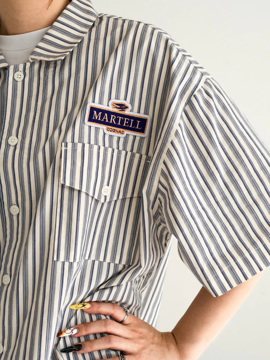 ROTTEN PARADISE X MARTELL BARTENDER SHIRT CHALK BLUE