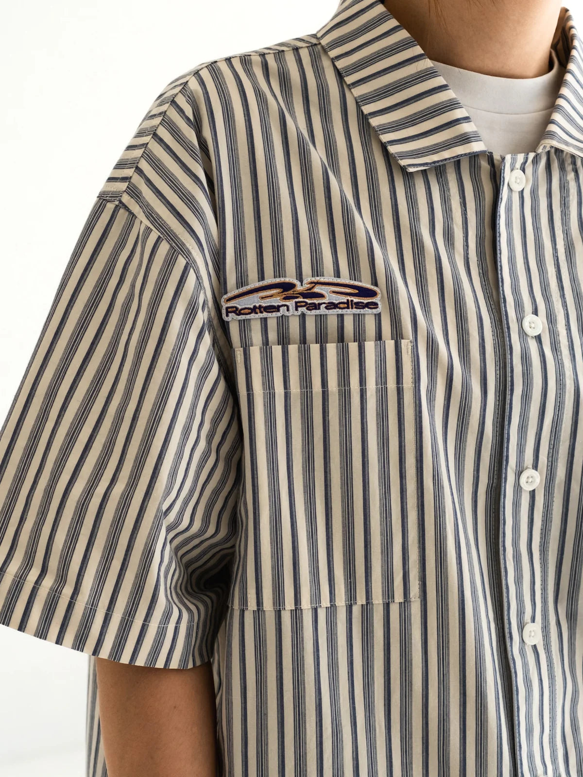 ROTTEN PARADISE X MARTELL BARTENDER SHIRT CHALK BLUE