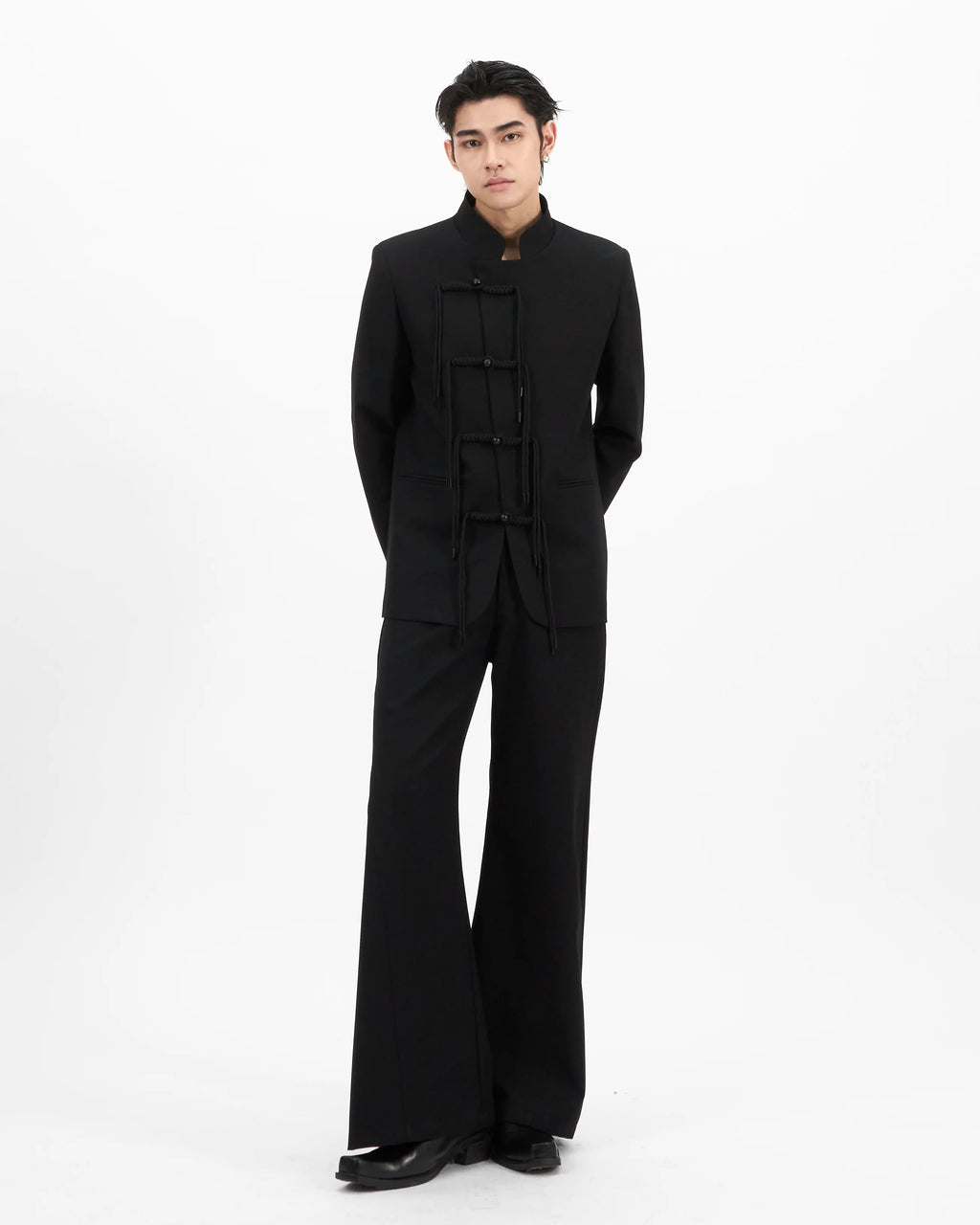MANDARIN ROPE SUIT GREY