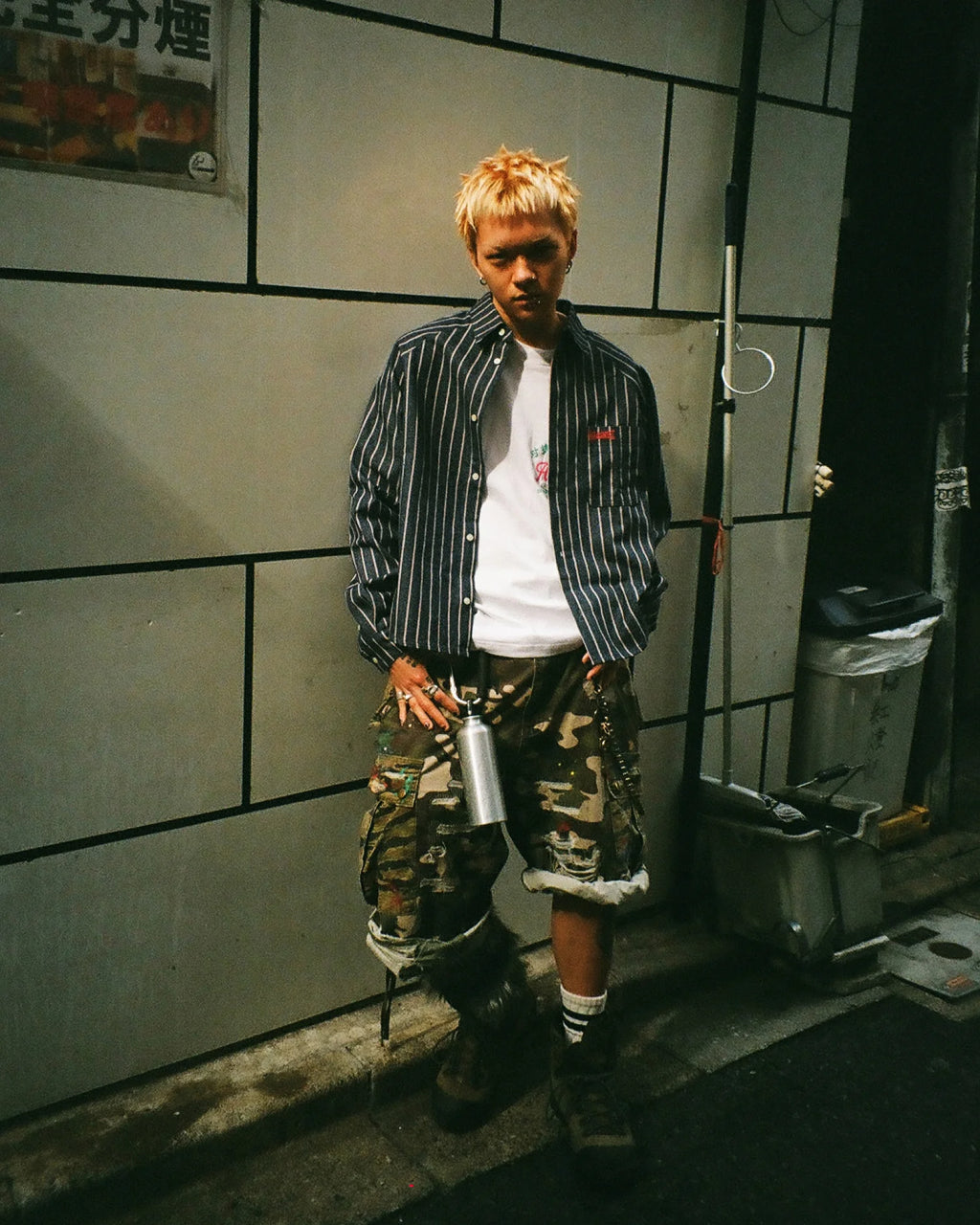 DENIM STRIPE L/S SHIRT