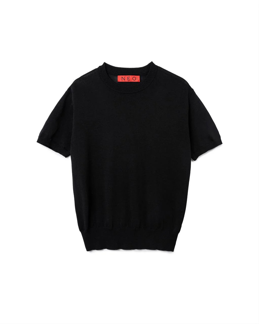 CLEAN FIT KNIT TEE BLACK