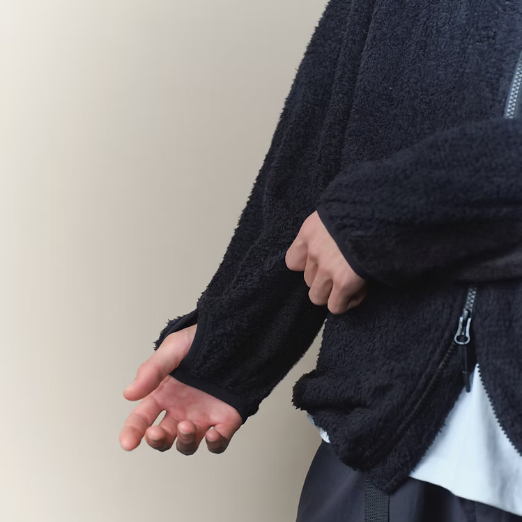 PACKABLE FLEECE ROCKY JACKET BLACK
