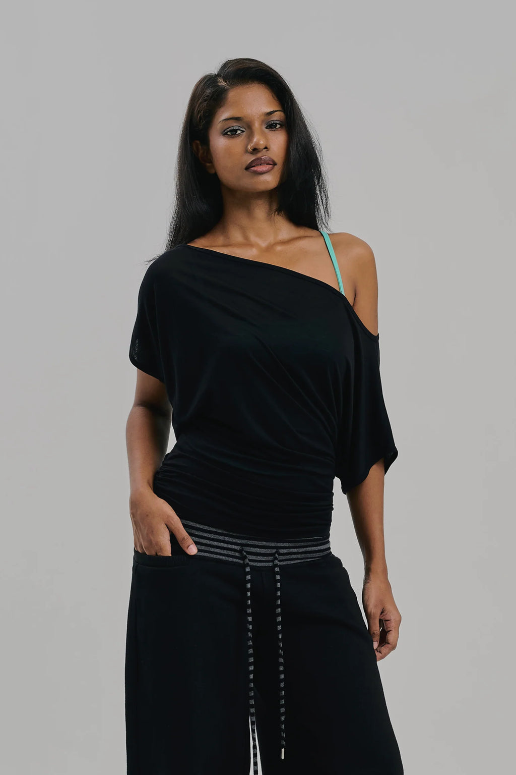 ARIA TOP BLACK SHEER
