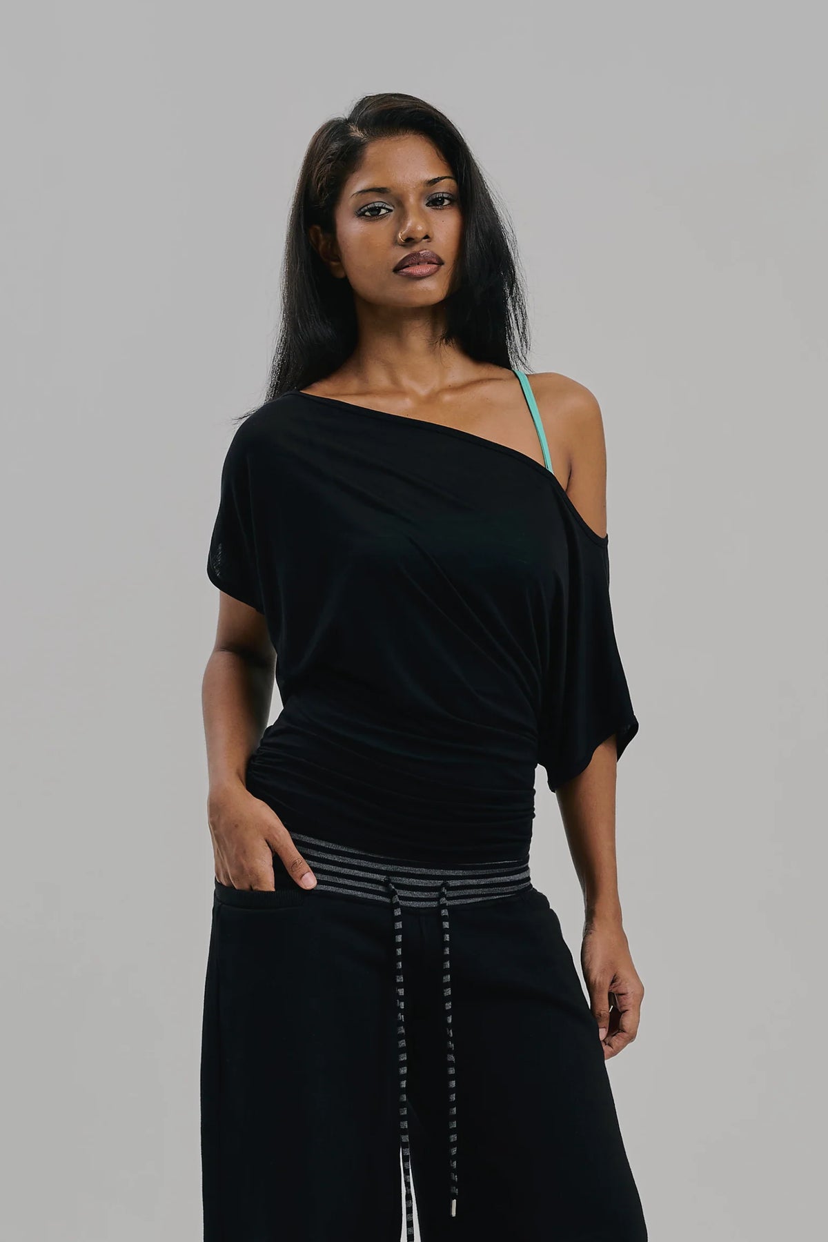 ARIA TOP BLACK SHEER