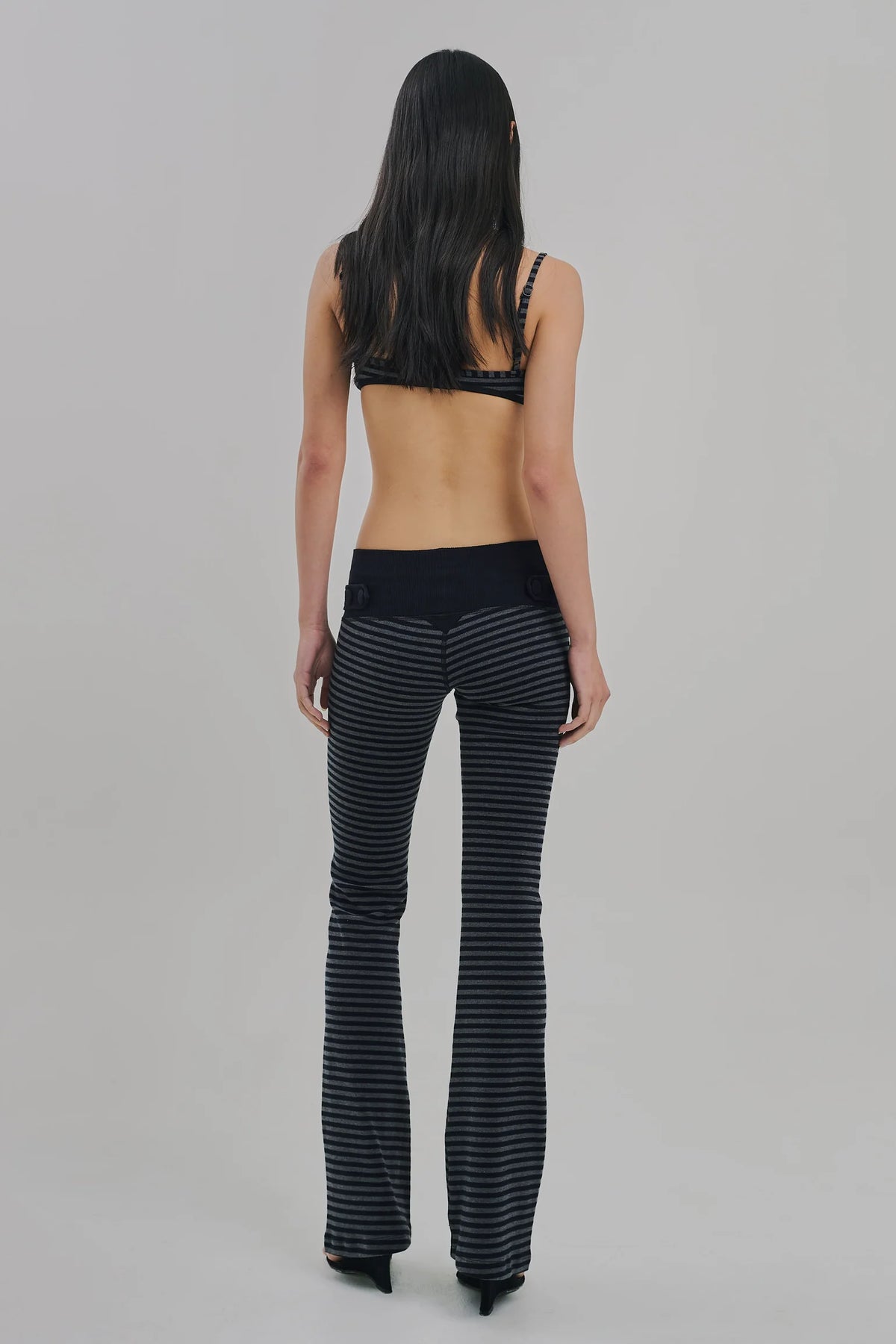 SORBET FLARE PANTS PEBBLE BLACK