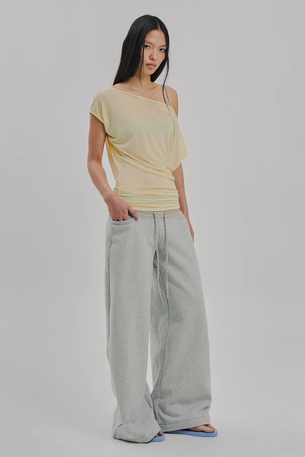 ARIA TOP BUTTER SHEER YELLOW