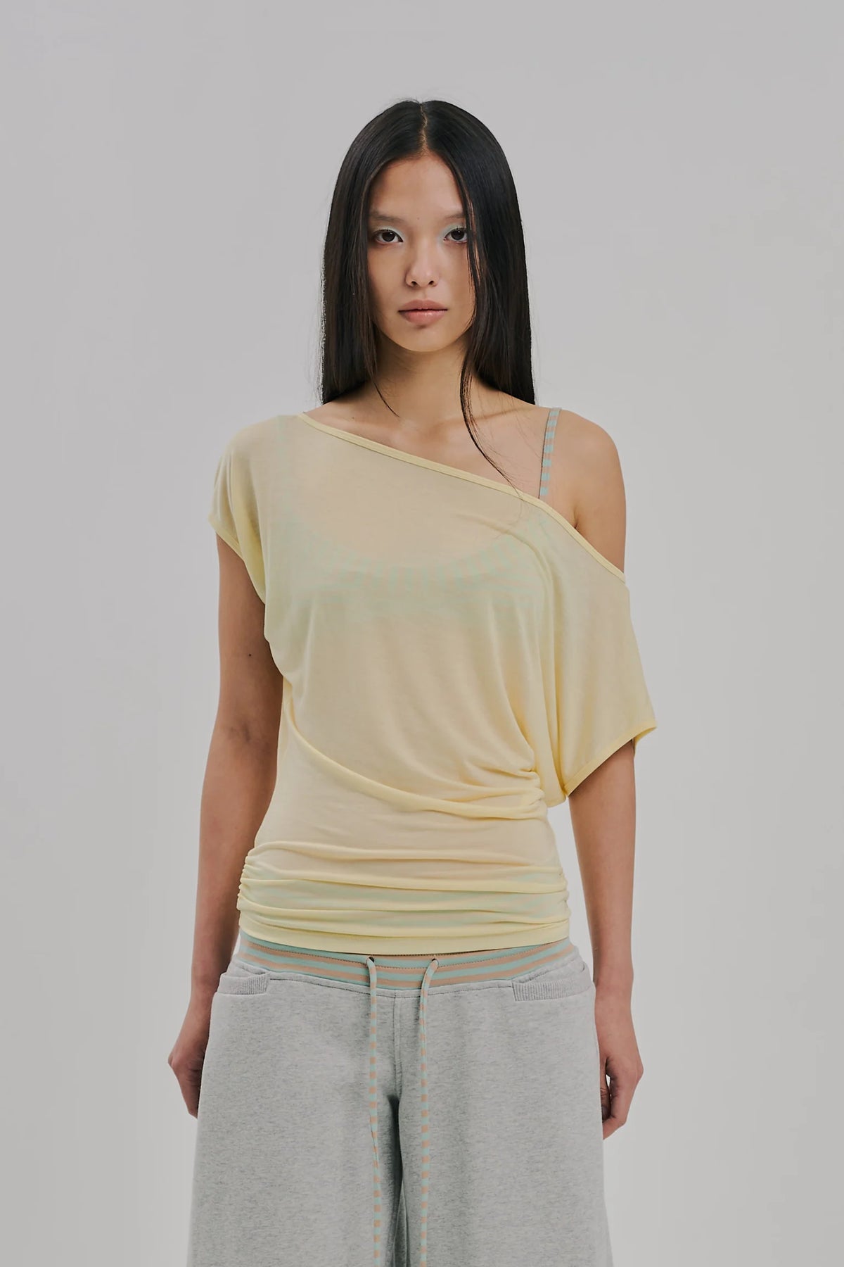 ARIA TOP BUTTER SHEER YELLOW