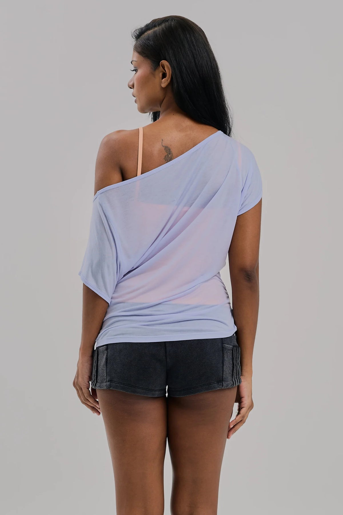 ARIA TOP WINKLE SHEER PURPLE