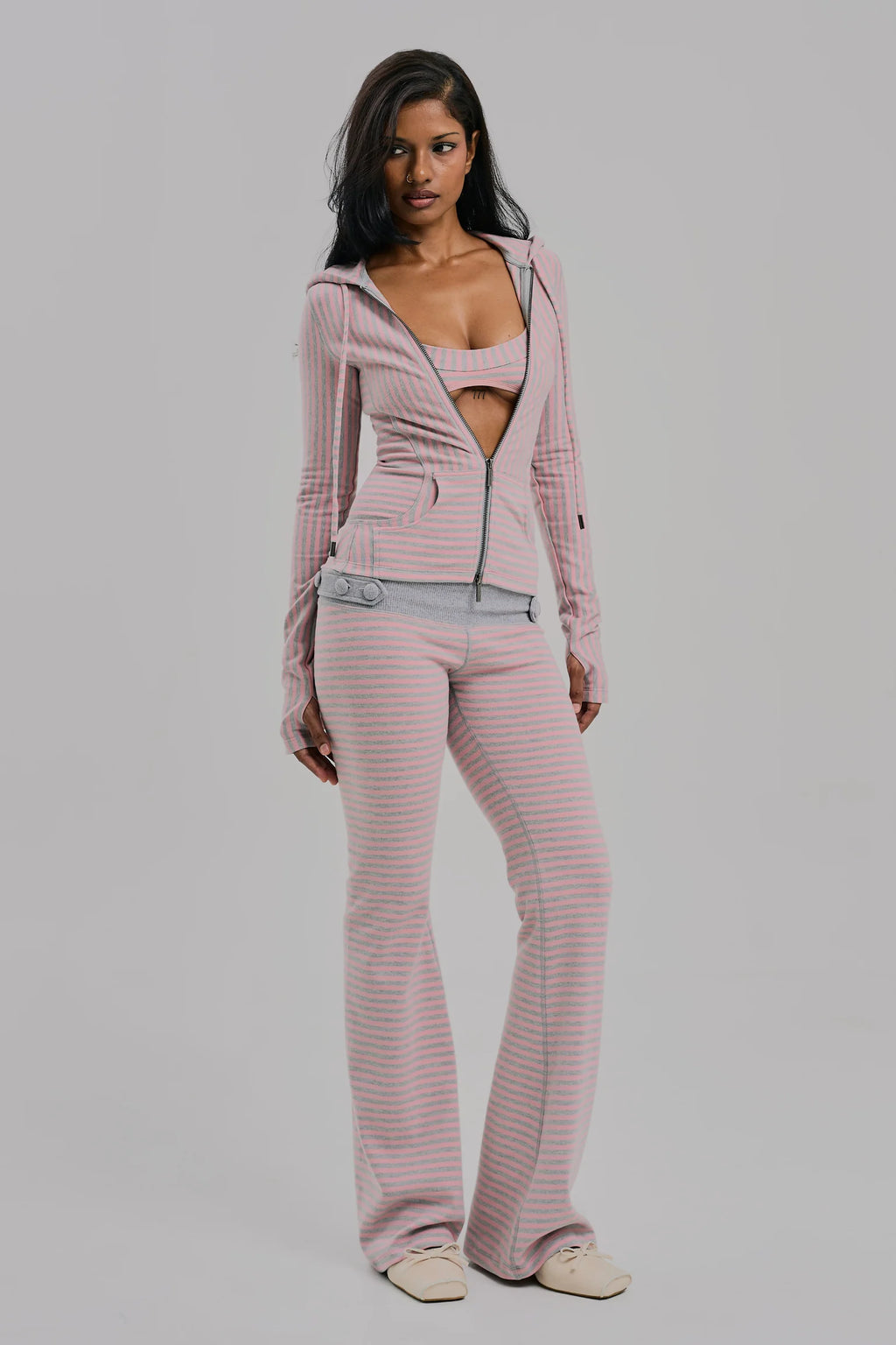 SORBET FLARE PANTS BUBBLEGUM PINK