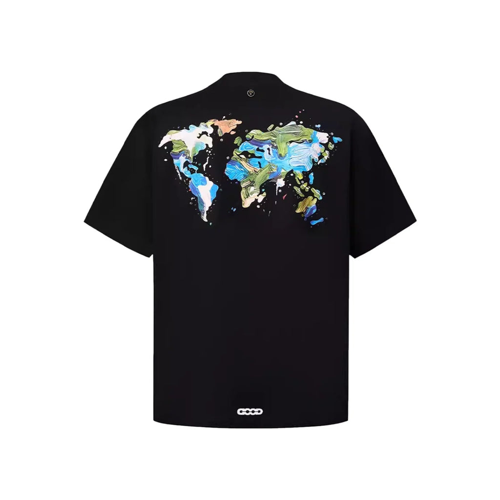 3D FEM GRAFFITI MAP SPLATTER TEE BLACK SS26