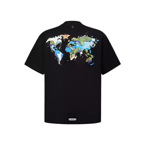 3D FEM GRAFFITI MAP SPLATTER TEE BLACK SS26