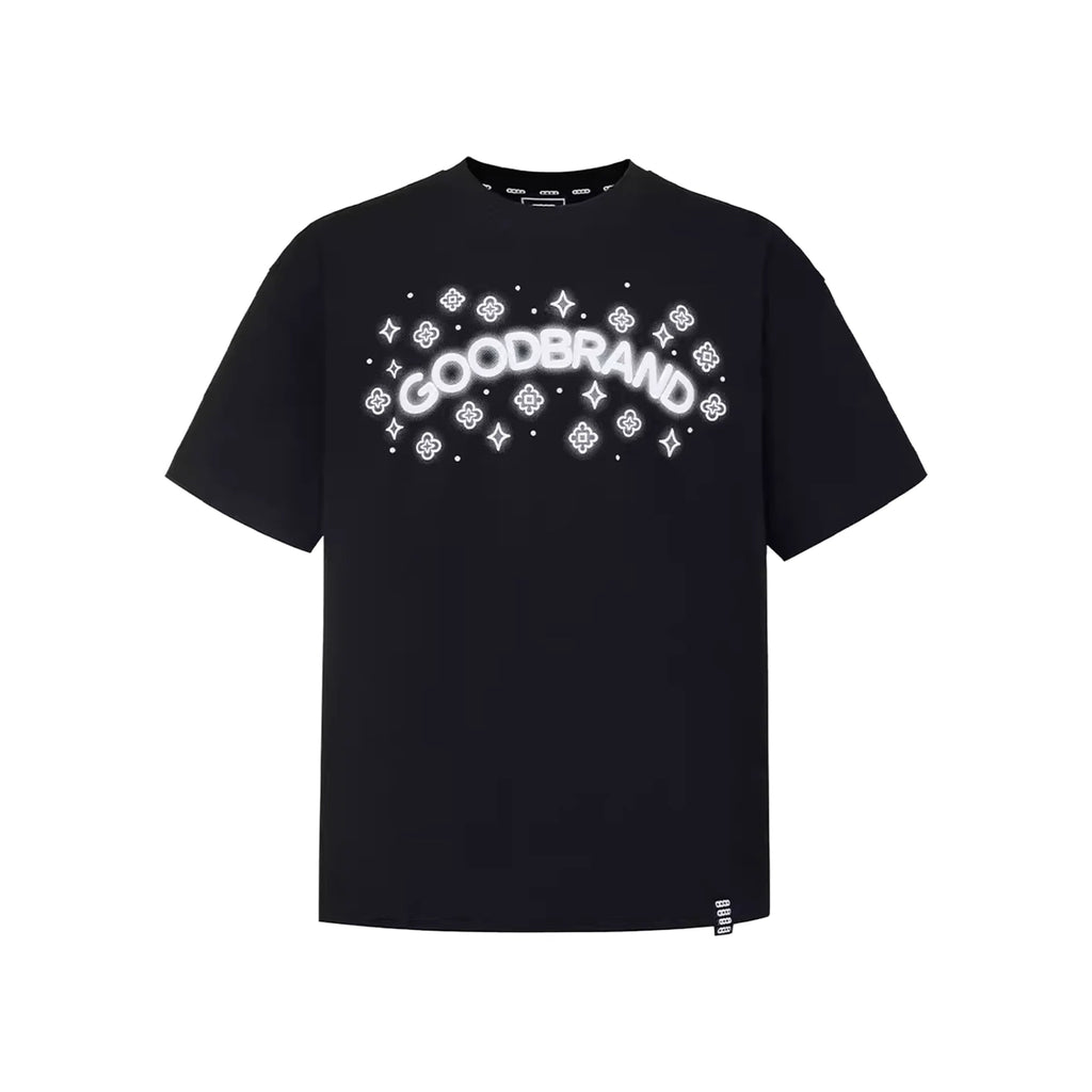 COLOURFUL NEON FLORAL TEE BLACK SS26