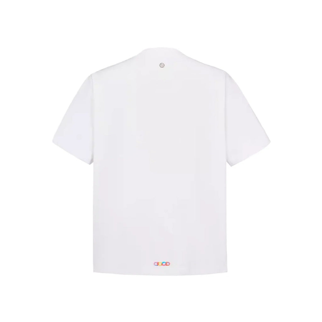 COLOURFUL NEON FLORAL TEE WHITE SS26